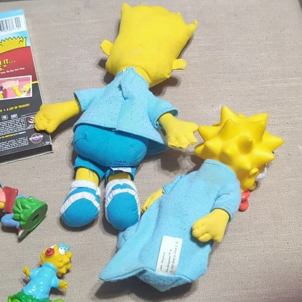Simpsons Comics Supernova,1990‎ Simpsons Plush Bart, Maggie, stickers, minis